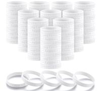 Cunno 200 Pcs Lung Cancer Awareness Silicone Bracelets I Support Lung Cancer Awareness Bracelets White Ribbon Unisex Rubber Wristbands for Lung Cancer Awareness Support Public Activity Supplies