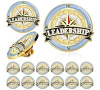 Cunno 24 Pcs Leadership Compass Award Pin, 1 Inch Reward and Recognize Outstanding Students Gifts for Leadership, Celebrate Academic Excellence Supply