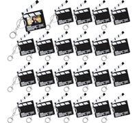 Cunno 24 Pcs Movie Party Keychain Director's Picture Frame Set Director's Clapboard Picture Frame Key Chains for Movie Night Party Decorations Graduation