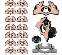 Cunno 30 Pcs Metal Gesture Pins Enamel Lapel Pin Gift for Women Friends Couple Backpack Jacket Clothes, about 1.27 x 2.54 x 1.27 cm/ 0.5 x 1 x 0.5 inch(Lx, enamel and metal, enamel and metal