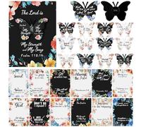 Cunno 48 Pcs Christian Pins Gifts Bulk with Scripture Card Religious Jesus Enamel Metal Lapel Brooch Floral Bible Verse Christ Badges Set for Women Faith Christmas Stocking Stuffers, 1.57 in/4cm, gold