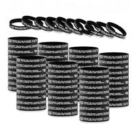 Cunno 50 Pcs Sobriety Bracelets Easter Serenity Prayer Gifts Silicone Wristbands Sobriety Recovery Gifts Reminder for Men Women Recovery Group Reminder, 20.2cm, Silicone