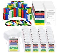 Cunno 50 Sets Plan of Salvation Bracelets Sets with 50 Bulk Plan of Salvation Cards Gospel Tracts Pocket Holy Postcards Prayer Cards 50 Wrist Band Wordless Silicone Bracelet 50 Bags for Ministering