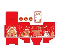 Cunno 57 Pcs Christmas Cookie Contest Kit Includes 1 Voting Box 50 Ballot Cards 3 Christmas Cookie Contest Ribbons and 3 Award Medals for Xmas Holiday Party Trophy Supplies