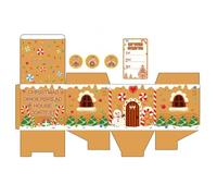 Cunno 57 Pcs Christmas Gingerbread House Decorating Contest Kit Includes 1 Voting Box 50 Ballot Cards 3 Christmas Ribbons and 3 Award Medals for Xmas Holiday Party Trophy Supplies
