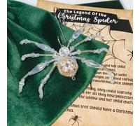 Cunno Legend of The Christmas Spider Ornament with Story Card, Fresh | Crystal Christmas Spider Miracle Gift, Glitter Beaded Spider Ornament, Unique Handmade Christmas Tree Hanging Decoration