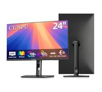 CUNPU 24" 4K UHD Professional Monitor, ΔE≤2 Color Accuracy, 100% sRGB/Adobe RGB/DCI-P3, 185 PPI Pixels - Perfect Clarity, USB-C (15W) macOS HiDPI, HDMI/DP, Built-in Speaker, Ergonomic Stand