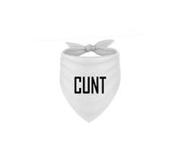 Cunt Rude/Offensive Fun Dog Bandana With Printed Slogan To The Front, Tie White Dog Bandana, Rude Offensive Bandana For Pet Fun.