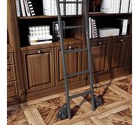 CuNtoHHH Retractable Rolling Library Ladder Hanging Rail Full Set Hardware + Extention Track (No Ladder), Round Tube Mobile Ladder Rails,Sliding Door Kit (Size : 13ft/400cm Track kit)