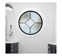 CuNtoHHH Round Windows with Aluminium Alloy Frame and Tempered Glass, 360° Swivel Ventilation Window on the Central Axis for Kitchen, Attic and Mobile Home (70 cm/27.6 Inches)