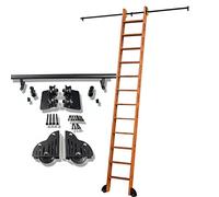CuNtoHHH Sliding Barn Door Hardware Kit, 1m to 6m Rolling Ladder, Round Tube Moving Ladder Rail/Rail + Extension Accessories (No Ladder) (Size :