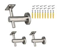 CuNtoHHH Stainless Steel Handrail Bracket, Adjustable Metal Railing Bracket Wall Mounted, Heavy Duty Hardware Bracket Accessories for Installation Stairs,C/80mm