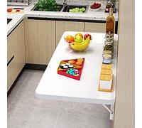 CuNtoHHH Wall Folding Table for Laundry Room Kitchen Dining Table, Wall Mounted Foldable Workbench Convertible Computer Workstations Work Desk for Home Office, Garage, Basement Bar, with Brackets