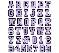 CUNUEN 37 Pack Lavender Letter Decoration Charms 0-9# Number, Alphabet ABC-Z Letter, DIY for Boy Girl Teens Men Women and Adults