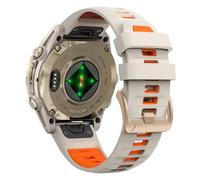 CUNUJIX 20mm Silicone Watch Bands Compatible for Garmin Fenix 8 43mm/ Fenix 7S Pro/7S/ Fenix 6S Pro/6S/ Fenix 5S Plus/5S, Quickfit Rose Gold Buckle Soft Strap for garmin epix 2 42mm Women Men