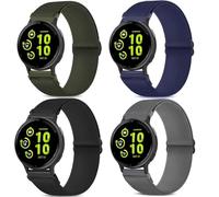 CUNUJIX 4 Pack Stretchy Watch Bands Compatible with Garmin Vivoactive 6/ Vivoactive 5, 20mm Loop Nylon Elastic Fabric Strap for Garmin Vivoactive 3 Music Women Men