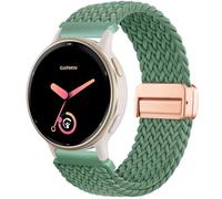 CUNUJIX Braided Bracelet Replacement for Garmin Vivoactive 6/Vivoactive 5/Vivoactive 3/Venu 2 Plus, 20 mm Magnetic Stretchy Nylon Fabric Strap for Garmin Forerunner 55/245/645 Men Women, 120mm bis