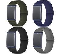 CUNUJIX Pack of 4 Sports Bicep Bands Elastic Nylon Wristband Replacement for Amazfit Helio Strap, 22 mm Stretchy Loop Fabric Arm/Ankle Strap Replacement Strap for Amazfit Helio Strap Men Women