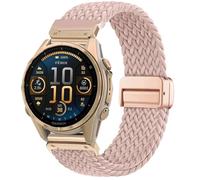 CUNUJIX Quickfit Braided Watch Band Replacement for 20mm Garmin Fenix 7S/Fenix 6S/Fenix 5S/Fenix 8 43mm/epix Pro 42mm, Loop Magnetic Stretchable Nylon Fabric Band for Garmin 7S Solar/6S Pro/5S Plus