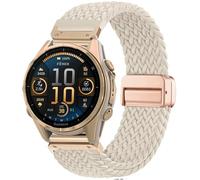 CUNUJIX Quickfit Replacement Braided Watch Strap for Garmin Fenix 7S/Fenix 6S/Fenix 5S/Fenix 8 43 mm / epix Pro 42 mm 20 mm - Magnetic and Stretchable Nylon Buckle - For Garmin 7S Solar/6S Pro/5S, 20