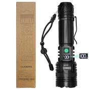 CUODIYA Torches LED Super Bright Rechargeable, 30000 Lumens Powerful LED Torch Tactical Flashlight, Torches Battery Powered, IP67 Waterproof, for Camping Torch, Power Cuts, Hiking, Emergency etc.