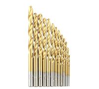 CUOFYUNL 13pcs/Set HSS Plating Titanium Twist Drill Bit Set Metric System 1.5-6.5mm High Quality Woodworking Wood Metal Drilling Tool