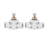 CUOFYUNL 2 Pcs White Air Speed Control Valve Quick Coupling Throttle Connector for Pneumatic Tool (4)