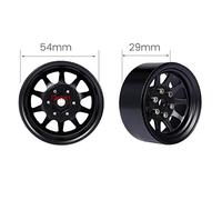 CUOFYUNL 2PCS 1/10 Remote Control Crawler Zinc Alloy 1.9inch Beadlock Wheel Rims Replacement for TRX Hsp Axial scx10 D90 Hpi