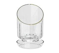 CUOFYUNL 360 Degree Rotating Makeup Organizer with Removable Base Clear Large Capacity Space Saving Spinning Cosmetic Storage Tray for Brush Lipsticks