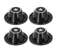 CUOFYUNL 4Pcs Universal Tire Lock Cover Dust Proof Portable Remote Control Hex Wheel Nut Cover for AXAIL SCX6 1/6 RC Car (Black)