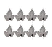 CUOFYUNL 8pcs Maple Leaf Pendant DIY Handcraft Electroplating Leaf Jewelry Pendant for Earrings Necklaces Anklets Silver Black