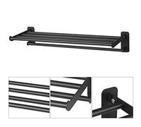 CUOFYUNL Nail- Wall-Mounted Bath Towel Holder Multifunctional Towel Rack Space-Saving SS Bathroom Towel Storage Rack Awesome Towel Bar Bathroom Storage and Organization Product