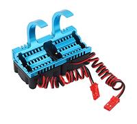 CUOFYUNL RC Motor Heatsink Set Aluminum Alloy and Plastic with Two Horizontal Fans RC Motor Heat Sink Fan for 36mm Diameter Motor (Blue)