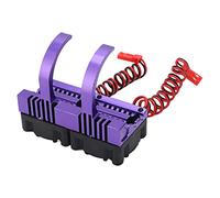 CUOFYUNL RC Motor Heatsink Set Aluminum Alloy and Plastic with Two Horizontal Fans RC Motor Heat Sink Fan for 36mm Diameter Motor (Purple)