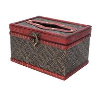 CUOFYUNL Wooden Tissue Box Retro Beautiful Decorative Paper Towel Storage Case for Massage Shop Home Hotel