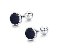 CUOKA MIRACLE Star Earrings, Sterling Silver Classic Earrings Screw Back Studs Earrings Hypoallergenic Tiny Small Earrings Gifts for Women Mem Silver