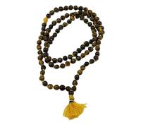 Cuonna Gems Gallery टाइगर आई स्टोन माला Asli Tiger'S Eye Mala 108+1 Beads Hand Kontted Tiger Eye Stone Mala Original Certified टाइगर ऑय स्टोन माला जाप करने के लिए Tigers Eye Mala For Suitable Everyone