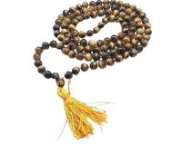 Cuonna Gems Gallery Beautiful Collection Tiger'S Eye Mala Original Certified By Igl Lab टाइगर आई स्टोन माला Tiger Eye Mala 6Mm Round 108+1 Beads Maala For Jaap Thread Rosary For Wearing Men & Women
