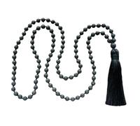Cuonna Gems Gallery Stunning Volcano Stone 108+1 Jap Bead Malai Jwalamukhi Mala Original Certified लावा माला ओरिजिनल सर्टिफाइड Aatractive Collection Black Lava Stone Mala For Wearing All Outfits