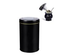 Cuopru Yerbero Yerba Mate Container with Spout - Pouring Lid Easy Filling Mate Cup - Works for Dispenser Sugar, Tea, Coffee, Container for Ground Coffee (Balck), NO.10