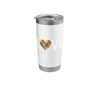 Cuore Puzzle Amore Senza Parole Consapevolezza Autismo Stainless Steel Insulated Tumbler