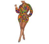 CUOREZ Women's autumn winter shirt collar casual jumpsuit