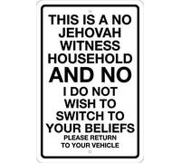 Cuorung Direct Religious Warning Sign 8x12 Inch Black Metal Retro Wall Mount Decor