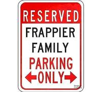 Cuorung Man Cave Decor Iron Painting 12x16 Inch,frappier Family Parking,parking Kitchen Street Ation Beer Sign Club Poster Easy To Mount Indoors & Outdoors Vintage Metal