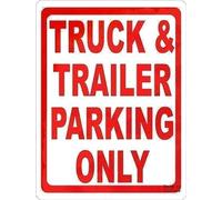 Cuorung Man Cave Decor Private Sign, 12x8 Inch,truck & Trailer Parking Only Sign Heavy Duty Metal Aluminum-parking Sign Sign Funny Pub Home Metal Sign Novelty Metal Sign For Home Tin Sign For Women