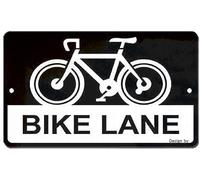 Cuorung Man Cave Decor Tin Sign Wall Art 8''x12'' Bike Lane For Property New Metal Sign Sign Vintage