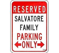 Cuorung Man Cave Decor Warning Plaque 12x18 Inch,salvatore Family Parking Plaque Art Great Metal Tin Sign Metal Signage Wall Ation Garage Shop Bar Living Room Wall Art Poster Vintage
