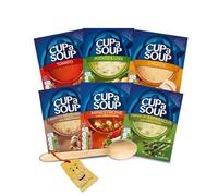Cup a Soup Multipack Bundle Which Includes: 6x Batchelors Cup a Soup | Cream of Asparagus, Tomato, Chicken, Mushroom, Minestrone, Potato & L lavour Instant & 1x Wooden Spoon by Donny & Dev