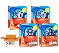 Cup a Soup Selection - 4 And 6 Boxes of Instant Soup Sachets - Tomato, Cream of Vegetable & Chicken Flavours (4 Boxes, Tomato Flavour)