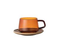 KINTO Sepia Cup and Saucer 9.5OZ Amber (28663)